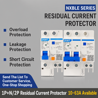 Disjoncteur différentiel NXBLE avec protection contre les surcharges, protection contre les fuites à la terre 1/2/3/4P pour usage domestique