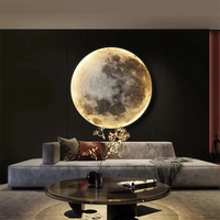 Applique murale LED ronde, style moderne et minimaliste, télécommande, idéale pour chambre à coucher, salon, mur derrière le canapé, couloir, chevet