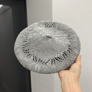 <span class=keywords><strong>Bonnet</strong></span> en <span class=keywords><strong>crochet</strong></span> personnalisé pour femmes <span class=keywords><strong>Bonnet</strong></span> béret en tricot fait à la main - Product Image 6