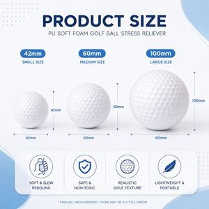 Custom PU Foam Golf Ball Stress Relief Toy Soft Slow <b>Rebound</b> Squeeze Ball Promotional Gift Sports Events Corporate Giveaways - Product Image 3