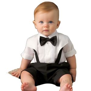 Vêtements personnalisés Vêtements d'été pour enfants Vêtements pour bébés garçons Smoking gentleman grenouillère combinaison baptême <span class=keywords><strong>robe</strong></span> garçon - Product Image 1