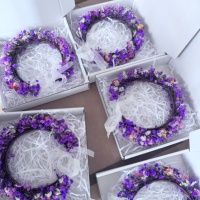 Huwelijksverjaardag Verloving Bruiloft Decoratie Gedroogde bloemenkroon Boheems handgemaakt op maat gemaakt bruidshoofddeksel Fotoshoot Pop