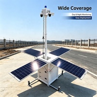 Tour de surveillance solaire intégrée avec contrôleur MPPT et armoire extérieure durable pour la protection des actifs