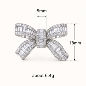 Anello a forma di papillon da donna, design in stile fata, accessorio da dito per uso quotidiano - Product Image 6