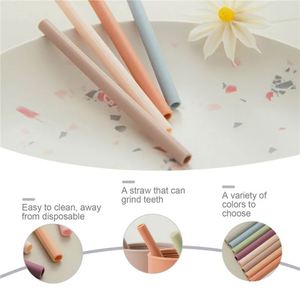 BPA Free <b>Reusable</b> Silicone Soft Drinking <b>Straws</b> Set Baby Ins Style Food Grade for Bar Party & Kitchen Bar Accessories - Product Image 3