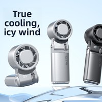 Ventilateur portable 2026 Ice Pack 4000mAh avec affichage numérique USB, haute vitesse, turbo puissant, pour bureau et extérieur