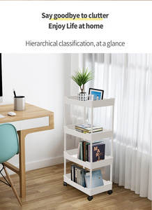 Chariot de stockage en plastique d'article de mode Chariot roulant de stockage de qualité supérieure Chariot de stockage à rouleaux durables - Product Image 6