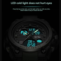 Montre numérique pour homme, montre de sport décontractée, montre électronique étanche à la mode pour homme