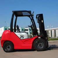 Chariot élévateur diesel WEIRS CPC25-K de 2,5 tonnes, 5512 lb, levage de 3 m, conception compacte AWD, mini chariot élévateur pour petit entrepôt, atelier, construction