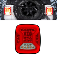 Feu arrière combiné carré 6 pouces rouge, ambre et blanc pour remorque, camion, pick-up, camping-car, avec clignotant, feu stop, feu de plaque d'immatriculation et feu de route