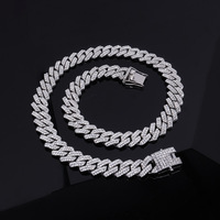 Collier cubain en strass glacé, doré, argenté et or rose, pour le style hip-hop, le streetwear et les soirées glamour