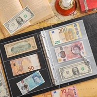Pages de classement pour billets de banque à 3 poches, protège-billets sans acide pour billets, timbres, coupons, feuilles transparentes à 3 poches