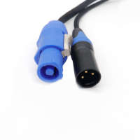 Câble d'alimentation combiné Powercon et câble de signal DMX XLR à 3 broches pour la connexion du signal d'alimentation lumineuse