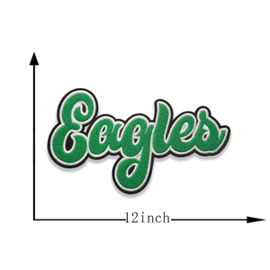 Parches de Chenilla Bordados Personalizados de Alta Calidad Aplique para <span class=keywords><strong>Ropa</strong></span> Logotipo de <span class=keywords><strong>Marca</strong></span> Termoadhesivo Logo del Equipo Philadelphia Eagles de la NFL - Product Image 4