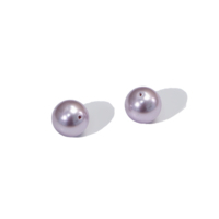 Perles en verre demi-percées couleur lavande, imitation perle, pour la fabrication de bijoux et boucles d'oreilles DIY