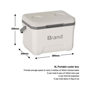6L Portable Mini Food Storage <b>Insulated</b> Cooler <b>Box</b> Custom Logo Small Capacity <b>Lunch</b> <b>Box</b> Cooler - Product Image 2