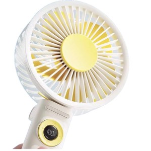 Muxnw <b>Handheld</b> <b>Fan</b> With Base Rechargeable Oscillating Portable Desk <b>Fan</b> White M98 - Product Image 5