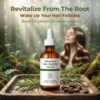 Sérum capillaire multi-peptides végétalien à la rosemarie et à la caféine, traitement du cuir chevelu, hydratant pour la densité des cheveux, prévention de la perte de cheveux