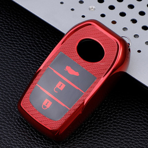 Housse de protection pour clé de voiture <span class=keywords><strong>Toyota</strong></span> Crown Highlander Corolla Hybrid Prado Camry, en TPU électroplaqué, pour télécommande de voiture - Product Image 2