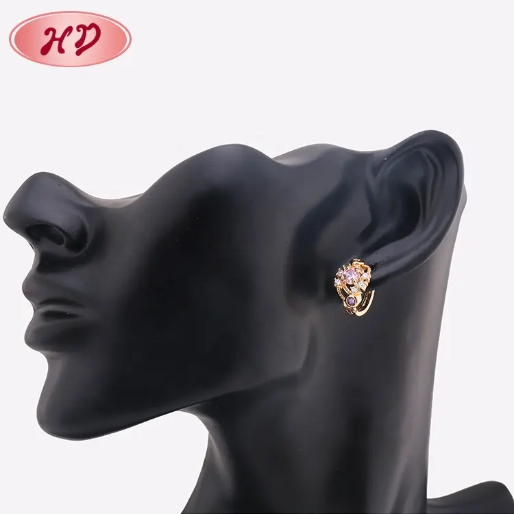 Fashion simple design daily wear diamond stud earrings women,Cubic zirconia jewelry