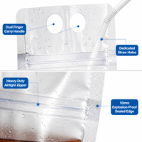 Pochettes souples transparentes personnalisées avec bec verseur, qualité alimentaire, pour jus, boissons, liquides, avec bouchon à vis, emballage en plastique