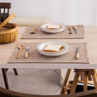 Flagnshow Sets de table ronds en plastique imprimés sur mesure, style bohème, avec franges en macramé, motif alphabet, tendance mode, faits à la main