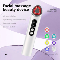 Appareil de soin de la peau rechargeable, rouleau facial vibrant, lifting du visage et du cou, microcourant sans fil, outil de massage du visage pour les gonflements