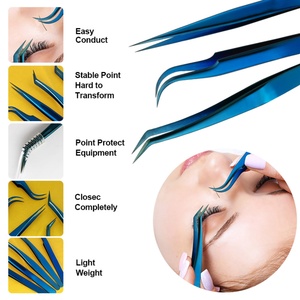 Pinzas para Extensión de Pestañas con Logotipo Personalizado al por Mayor, Pinzas para Pestañas de Marca Privada, Pinzas para Extensión de Pestañas - Product Image 5