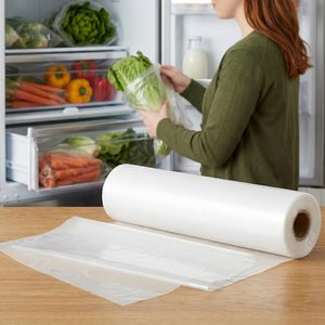 Sacs en plastique pour produits frais, 14x18 pouces, transparents, pour le stockage des fruits, légumes, pain, cuisine, réfrigérateur - Product Image 6
