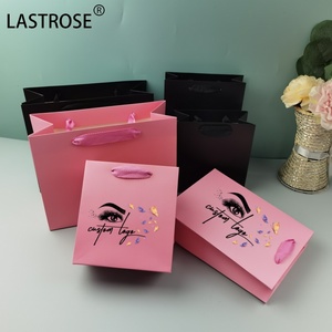 Bán buôn túi giấy mua sắm quần áo sang trọng Giày Túi mỹ phẩm Kraft đen màu xanh hồng gói quà tặng túi giấy với logo riêng của bạn - Product Image 6