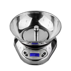 Báscula Digital de Cocina para Alimentos, 10 kg, Pantalla Ovalada, Acero Inoxidable con Tapa SF-EK03 Profesional - Product Image 2