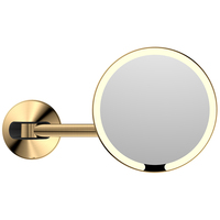 Miroir de salle de bain mural pour hôtel, grossissement 1X/5X, rond, avec lumière LED 3W rechargeable, miroir cosmétique personnalisé