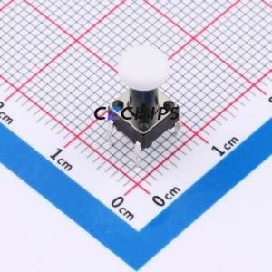 TSA06131-120B332CA-003E Tactile Switch Through hole-4P,6.1x6.1mm Switch Single Pole Single Throw Round Button 1.8N 6.1mm - Product Image 1