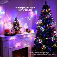 Grenzüberschreitende LED-Lichterketten mit fließendem Wasser-Effekt, Weihnachtsdekorationslichter, Feuerwerkslichter, Weihnachtsbaumbeleuchtung