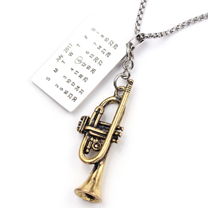 맞춤 맞춤 악기 펜던트 목걸이 새겨진 특별 날짜 이름 생일 기념일 선물 매력 보석 - Product Image 6