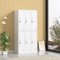 Casier en acier à porte simple, verrouillable, durable et réglable, direct usine, pour vestiaire de salle de sport, hôtel, vente en gros