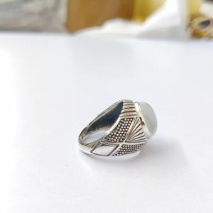 Bague en pierre de lune, argent sterling 925, bague en pierre précieuse, collection artisanale de pierres de lune, bagues fines, bijoux en argent, prix de gros - Product Image 6