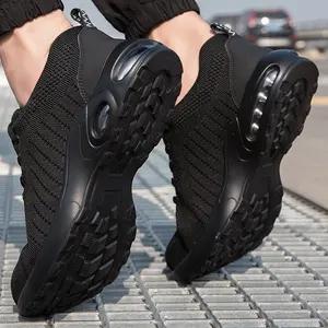 GUYISA-zapatos de seguridad con punta de acero para construcción, calzado ligero de PU