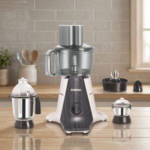 Electric Food Processor Mixer Grinder Stainless Steel Jars 550W Power 100% Copper High Efficiency Motor 3-Speed Settings - Product Image 2