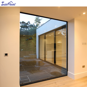 Fenêtre panoramique verticale fixe de grande taille pour villa, mur-rideau, <span class=keywords><strong>baies</strong></span> <span class=keywords><strong>vitrées</strong></span> d'angle avec verre trempé de sécurité insonorisé et isolant - Product Image 6