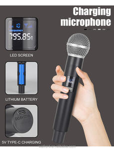 Microphone à condensateur professionnel pour diffusion en direct, alimentation fantôme 48V, réduction du bruit, mixeur audio sans fil prenant en charge le son - Product Image 2
