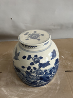 Chinois Antique bleu et blanc porcelaine céramique thé bonbons conteneurs boîte de rangement café céramique bidon Floral et oiseau Motif