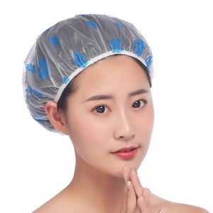 <span class=keywords><strong>Bonnet</strong></span> <span class=keywords><strong>de</strong></span> <span class=keywords><strong>bain</strong></span> élastique en dentelle réutilisable écologique pour femmes, motif <span class=keywords><strong>de</strong></span> dessin animé mignon en PVC, couvre-cheveux pour le lavage du visage, anti-fumée, imperméable, <span class=keywords><strong>bonnet</strong></span> <span class=keywords><strong>de</strong></span> douche - Product Image 3