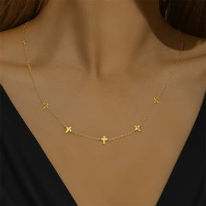 Collier CANNER FASHION en argent 925 avec zircon, collier croix de luxe pour femmes - Product Image 6