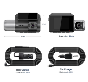Caméra embarquée double <span class=keywords><strong>4K</strong></span> avec vision nocturne, connexion Wi-Fi, capteur <span class=keywords><strong>Sony</strong></span> IMX335, GPS, moniteur de stationnement - Product Image 6