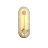 Appliques murales LED en fer et marbre, style nordique, luxe léger, 3000K blanc chaud, montage en saillie pour salon, TV et chambre, design moderne et minimaliste