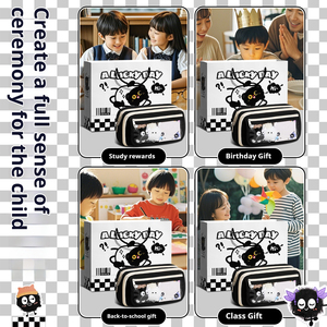 Juego <span class=keywords><strong>de</strong></span> Papelería Escolar y <span class=keywords><strong>de</strong></span> Oficina con Empaque Exterior Exquisito con Temática <span class=keywords><strong>de</strong></span> Dibujos Animados Negros Personalizados al por Mayor, Regalo <span class=keywords><strong>de</strong></span> Cumpleaños para Estudiantes - Product Image 3