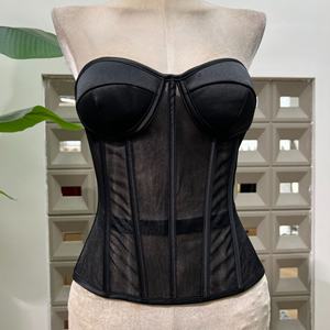 欧迪娜精品时尚夏季休闲系带筒上衣鱼骨紧身胸衣丝带蝴蝶结裙两件套女装2件套 - Product Image 6