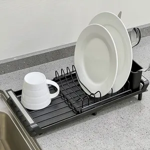 Extendable Dish Rack Unique Space Saving Plastic Kitchen Sink Drainer Foldable Metal Dish Drying Rack