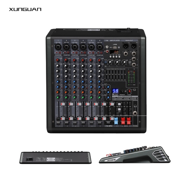 BP Series Professional 6/8/10/14/18CH DJ Controller Audio Console Mixer Music with 99DSP 7EQ 2AUX BT MP3 Soundcard PC Recording